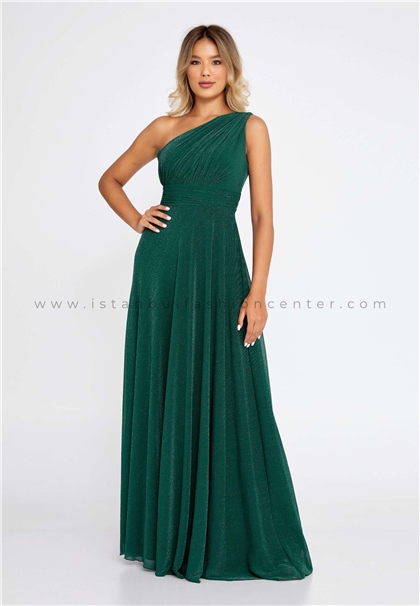 DORİDORCASleeveless Maxi Lycra Column Regular Green Evening Dress Drd4114zum